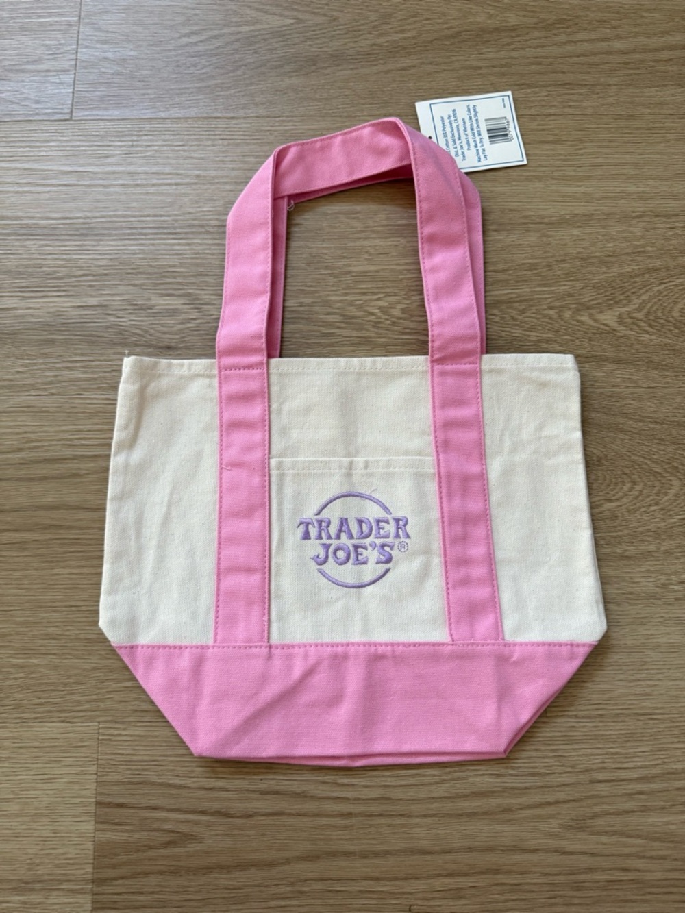 Trader Joe’s Spring Edition 2026 Pastel Green Mini Canvas Tote Bag New